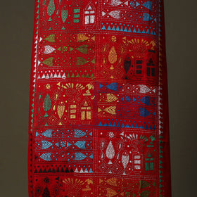 Bengal kantha hand embroidered cotton unstitched kurta