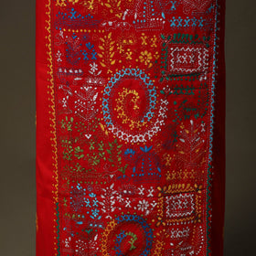 Bengal kantha hand embroidered cotton unstitched kurta