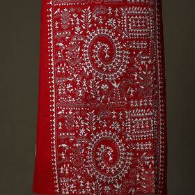 Bengal kantha hand embroidered cotton unstitched kurta