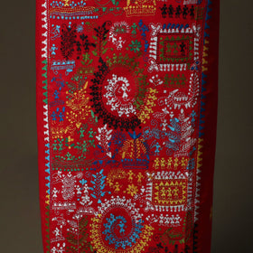 Bengal kantha hand embroidered cotton unstitched kurta