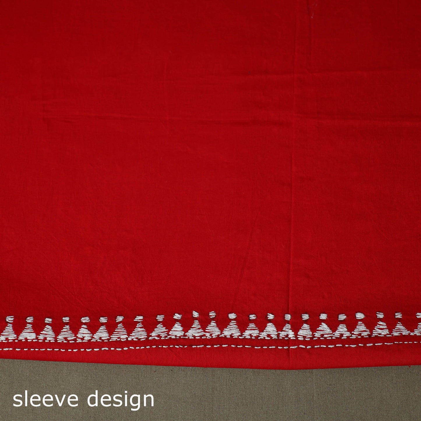 Bengal kantha hand embroidered cotton unstitched kurta