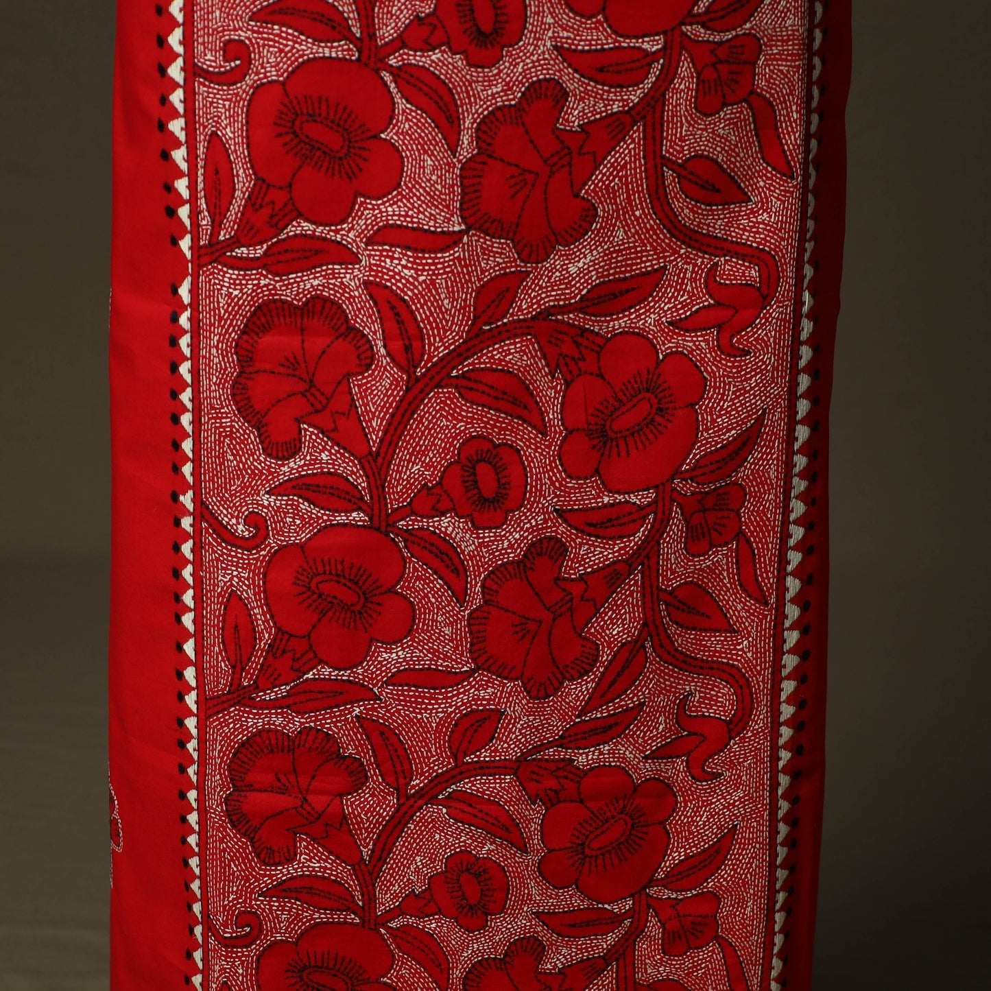 Bengal kantha hand embroidered cotton unstitched kurta