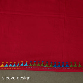 Bengal kantha hand embroidered cotton unstitched kurta
