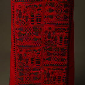 Bengal kantha hand embroidered cotton unstitched kurta
