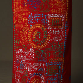Bengal kantha hand embroidered cotton unstitched kurta