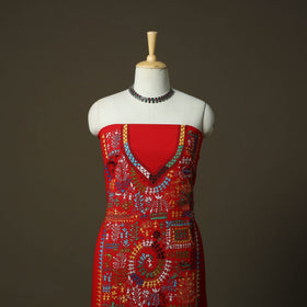 Bengal kantha hand embroidered cotton unstitched kurta