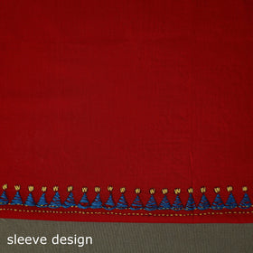 Bengal kantha hand embroidered cotton unstitched kurta