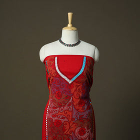 Bengal kantha hand embroidered cotton unstitched kurta