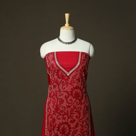 Bengal kantha hand embroidered cotton unstitched kurta