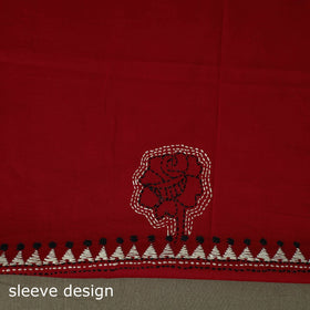 Bengal kantha hand embroidered cotton unstitched kurta