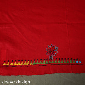 Bengal kantha hand embroidered cotton unstitched kurta