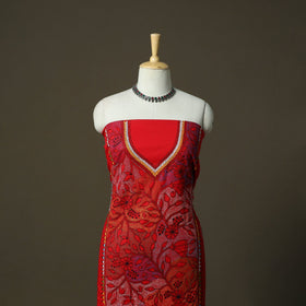 Bengal kantha hand embroidered cotton unstitched kurta