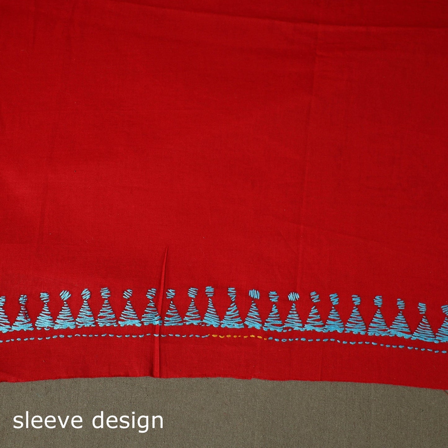 Bengal kantha hand embroidered cotton unstitched kurta