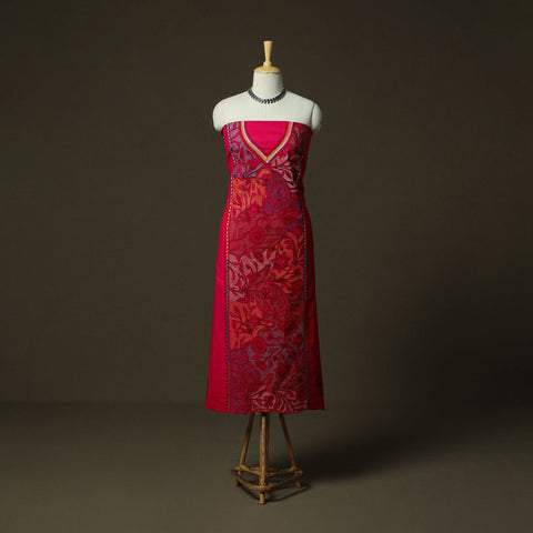 Bengal kantha hand embroidered cotton unstitched kurta