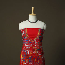 Bengal kantha hand embroidered cotton unstitched kurta