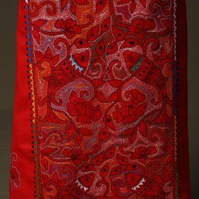 Bengal kantha hand embroidered cotton unstitched kurta