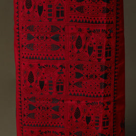 Bengal kantha hand embroidered cotton unstitched kurta