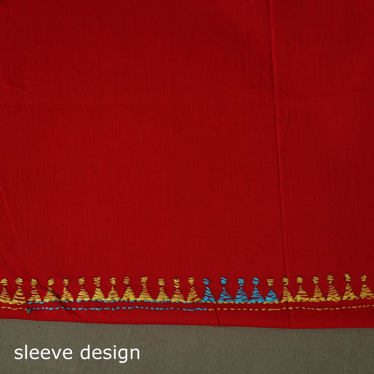 Bengal kantha hand embroidered cotton unstitched kurta