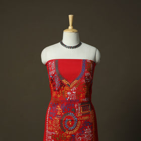 Bengal kantha hand embroidered cotton unstitched kurta