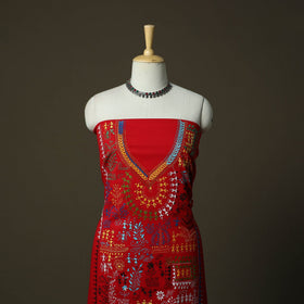 Bengal kantha hand embroidered cotton unstitched kurta