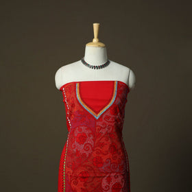Bengal kantha hand embroidered cotton unstitched kurta