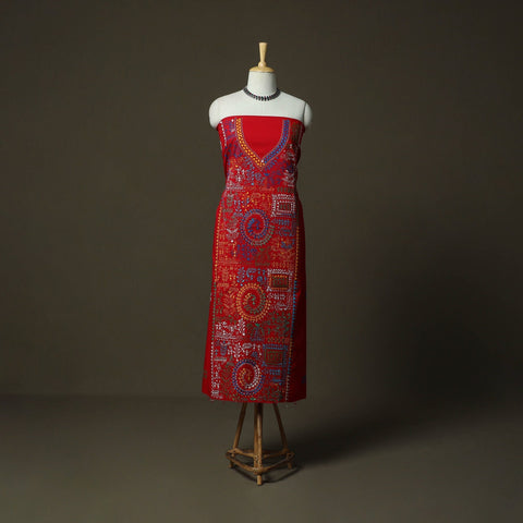 Bengal kantha hand embroidered cotton unstitched kurta
