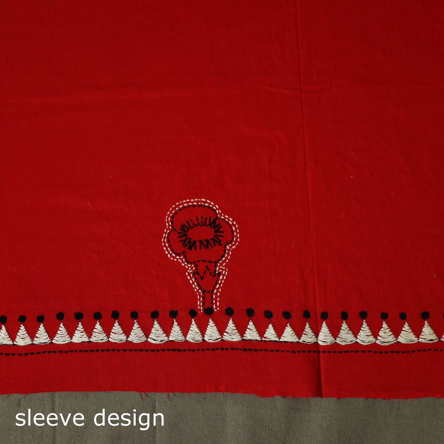 Bengal kantha hand embroidered cotton unstitched kurta
