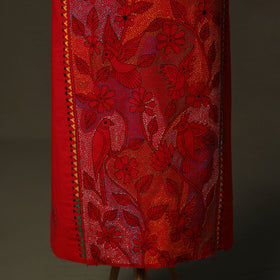 Bengal kantha hand embroidered cotton unstitched kurta