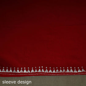 Bengal kantha hand embroidered cotton unstitched kurta
