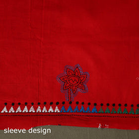 Bengal kantha hand embroidered cotton unstitched kurta