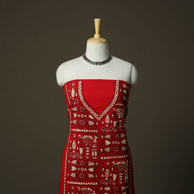 Bengal kantha hand embroidered cotton unstitched kurta