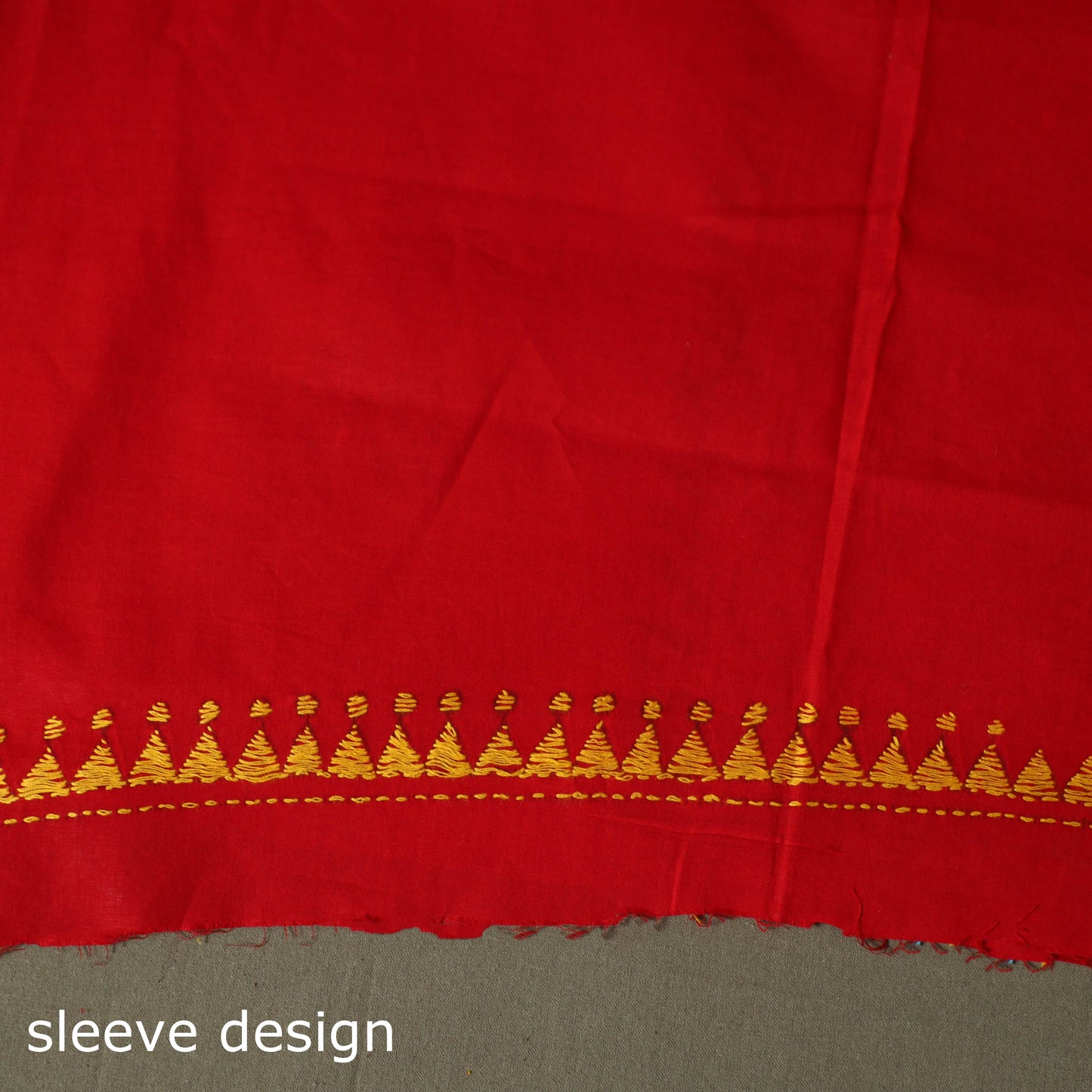 Bengal kantha hand embroidered cotton unstitched kurta