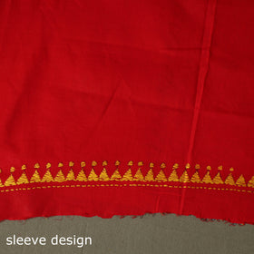 Bengal kantha hand embroidered cotton unstitched kurta