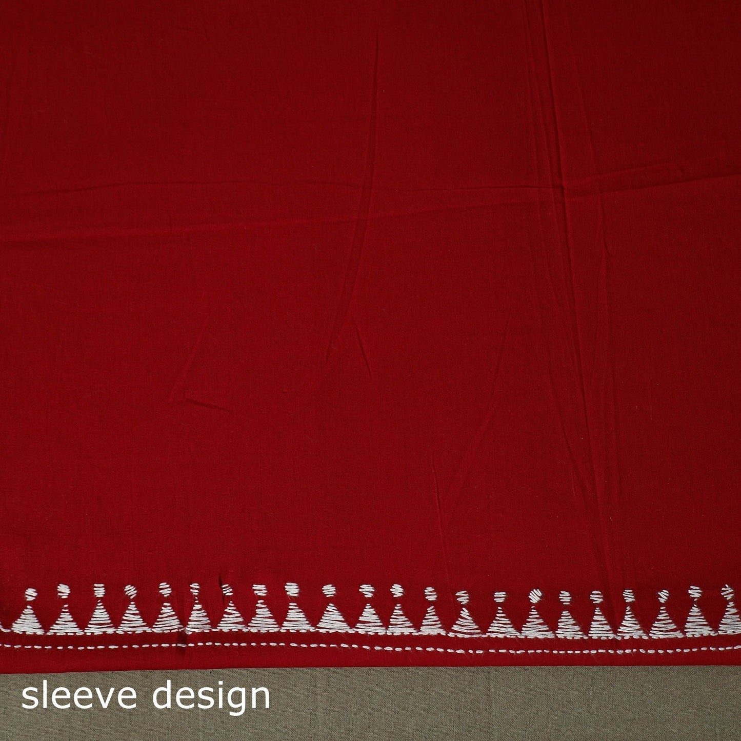 Bengal kantha hand embroidered cotton unstitched kurta