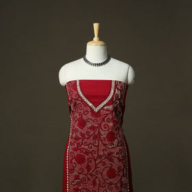 Bengal kantha hand embroidered cotton unstitched kurta