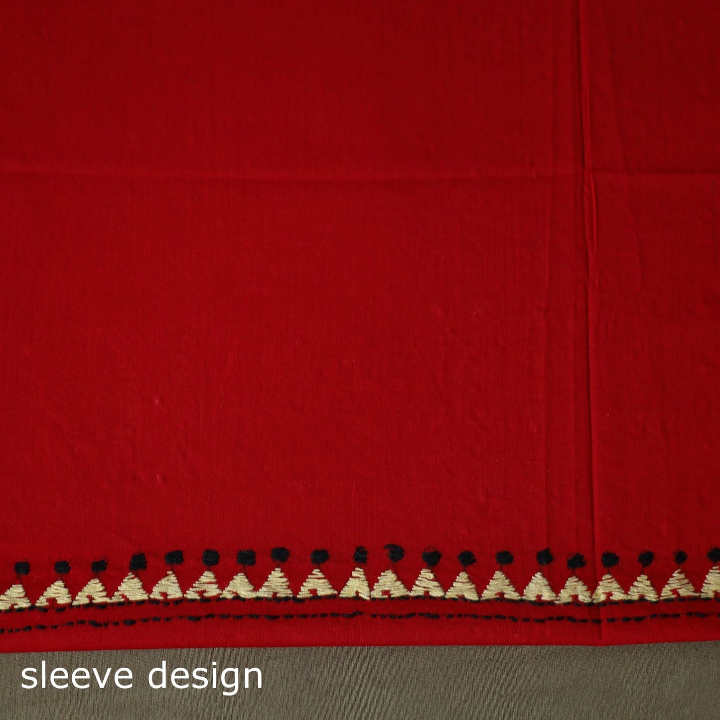 Bengal kantha hand embroidered cotton unstitched kurta