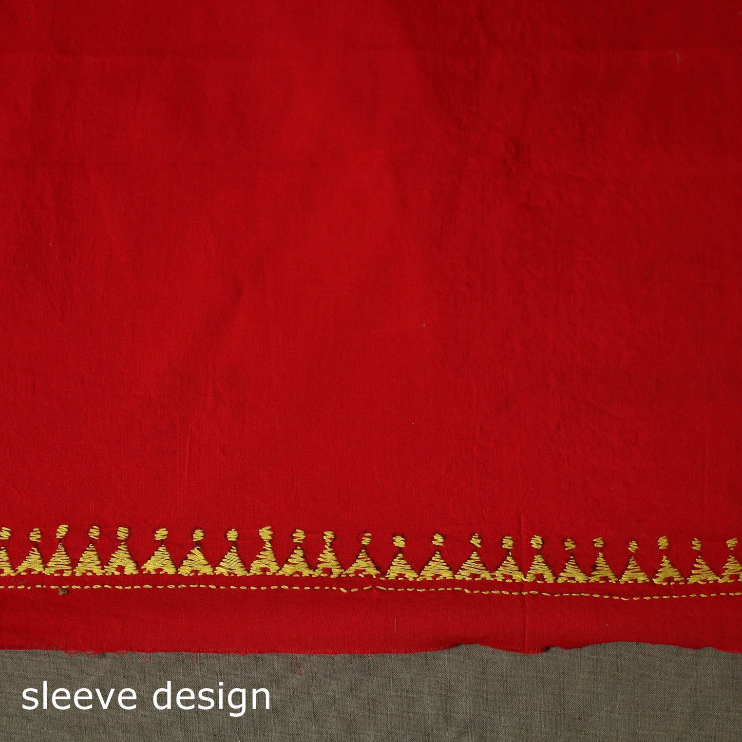 Bengal kantha hand embroidered cotton unstitched kurta