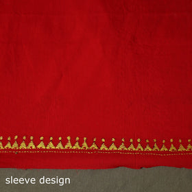 Bengal kantha hand embroidered cotton unstitched kurta