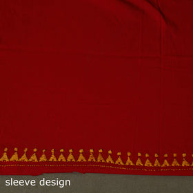 Bengal kantha hand embroidered cotton unstitched kurta