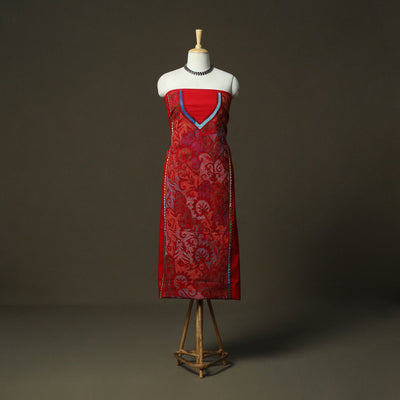 Bengal kantha hand embroidered cotton unstitched kurta