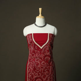 Bengal kantha hand embroidered cotton unstitched kurta