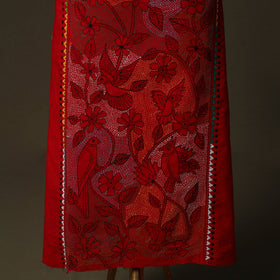Bengal kantha hand embroidered cotton unstitched kurta