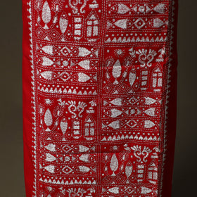 Bengal kantha hand embroidered cotton unstitched kurta