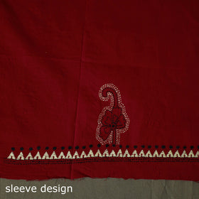 Bengal kantha hand embroidered cotton unstitched kurta