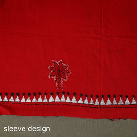 Bengal kantha hand embroidered cotton unstitched kurta