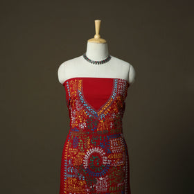 Bengal kantha hand embroidered cotton unstitched kurta