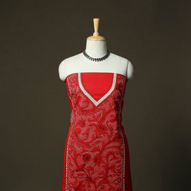 Bengal kantha hand embroidered cotton unstitched kurta