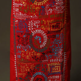 Bengal kantha hand embroidered cotton unstitched kurta