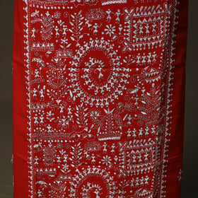 Bengal kantha hand embroidered cotton unstitched kurta