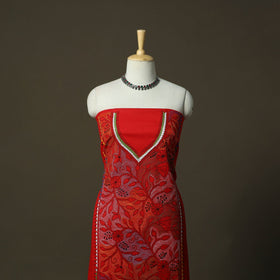 Bengal kantha hand embroidered cotton unstitched kurta